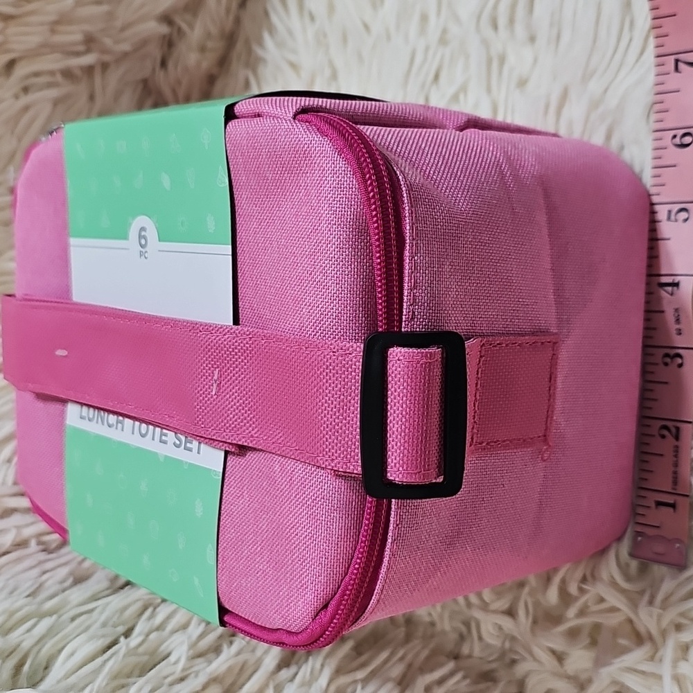 Pink Insulated Lunch Tote Set - Picture 6 of 7